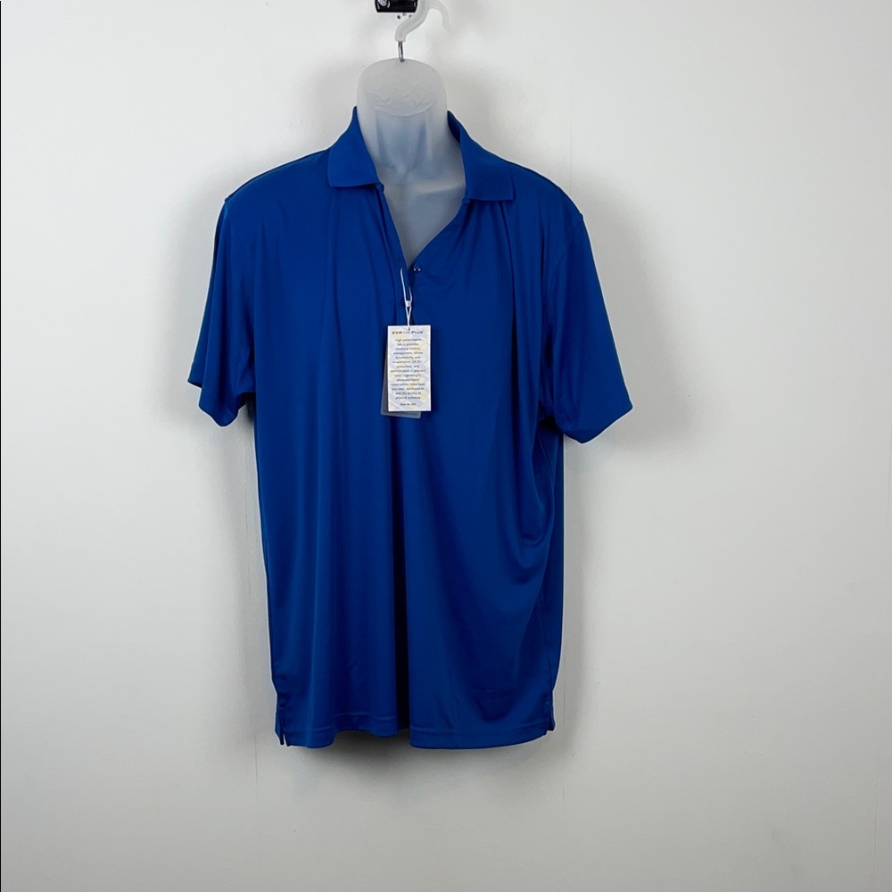 Eversole Run Evr Dri Plus Women's 4XL Blue Polo Golf Short Sleeve V Neck  Shirt